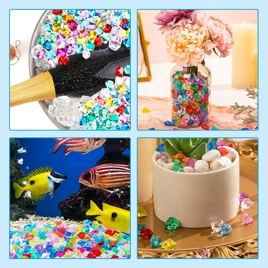 おもちゃの石 カラー宝石 おもちゃ アクリルアイス ロック ライトブルー 23pcs